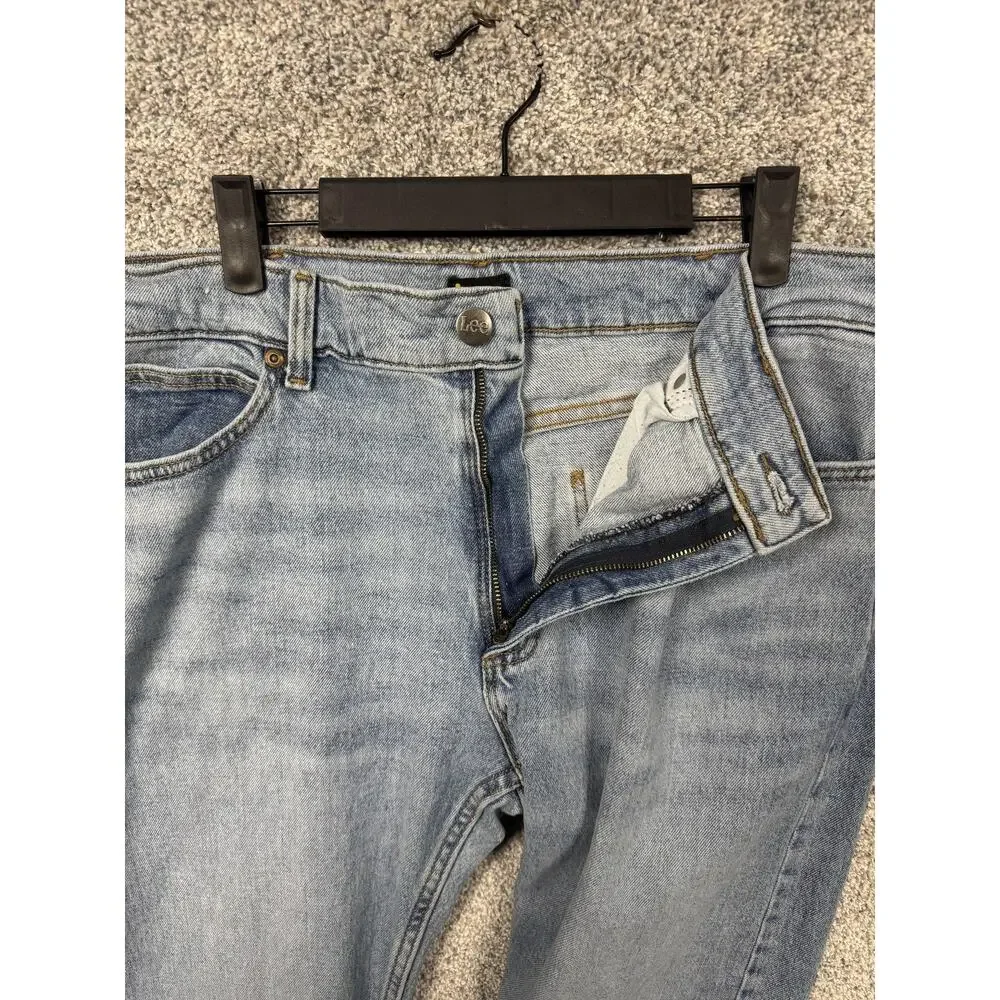 Lee Slim Fit Jeans Mens 38x32 Blue Tapered Leg Stretch Denim Casual 38x34 Tag